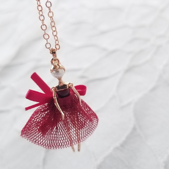 🍒NWT🍒 TED BAKER MINI BALLERINA PENDANT NECKLACE - Picture 4 of 6